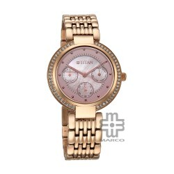 Titan Eternal 95187WM01 Pink Dial Metal Strap Quartz Women's Watch