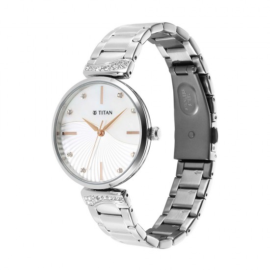 Titan Purple Style Up 95237SM01 Mother Of Pearl Dial Stainless Steel Strap Women Watch Titan Purple Style Up 95237SM01 Mother Of Pearl Dial Stainless Steel Strap Women Watch