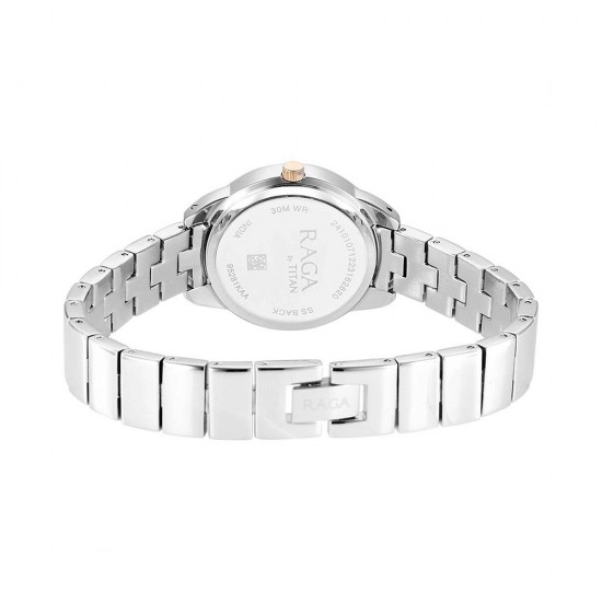 Titan Raga Showstopper 95281KM01 Purple Dial Metal Strap Quartz Women's Watch