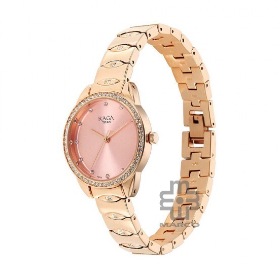 Titan Raga Showstopper 95281WM01 Purple Dial Metal Strap Quartz Women's Watch