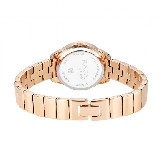 Titan Raga Showstopper 95281WM01 Purple Dial Metal Strap Quartz Women's Watch