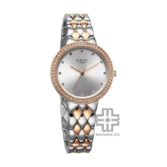 Titan Raga Showstopper 95282KM01 Silver Dial Metal Strap Quartz Women's Watch