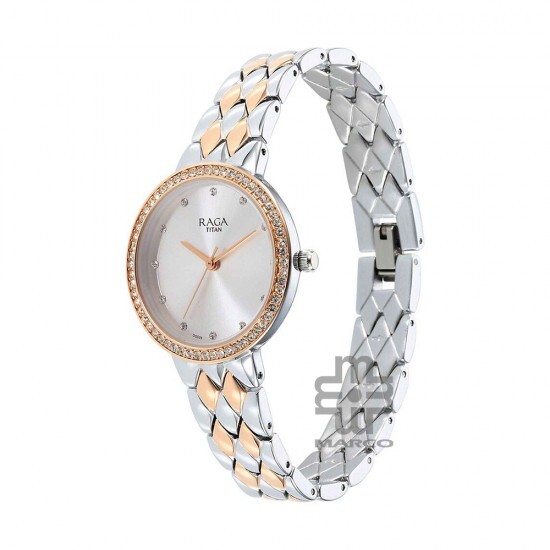 Titan Raga Showstopper 95282KM01 Silver Dial Metal Strap Quartz Women's Watch