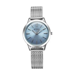 Titan Timeless Urban 95287SM01 Blue Dial Metal Strap Quartz Women Watch