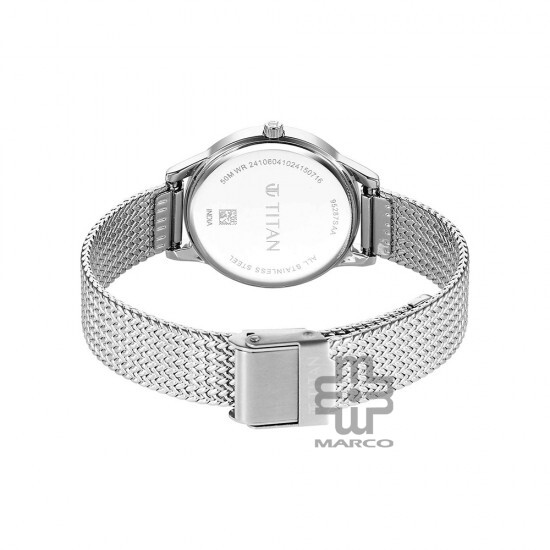 Titan Timeless Urban 95287SM01 Blue Dial Metal Strap Quartz Women Watch