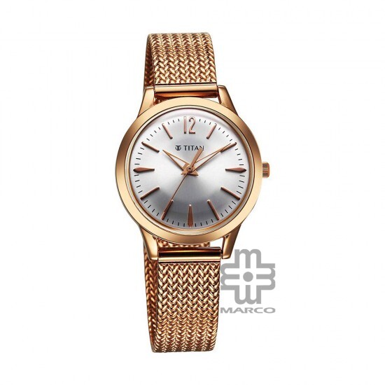 Titan Timeless Urban 95287WM01 Silver Dial Metal Strap Quartz Women's Watch