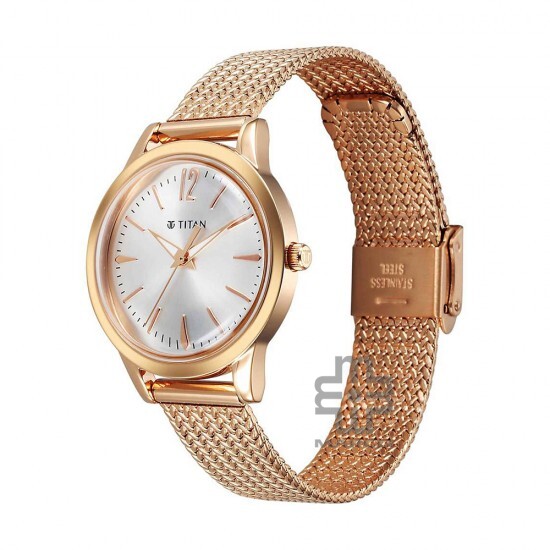 Titan Timeless Urban 95287WM01 Silver Dial Metal Strap Quartz Women's Watch