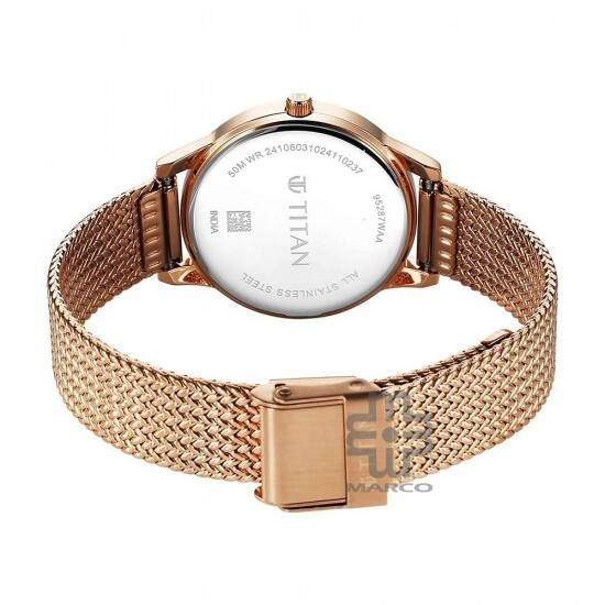 Titan Timeless Urban 95287WM01 Silver Dial Metal Strap Quartz Women's Watch