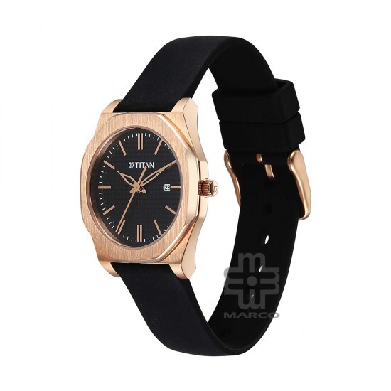 Titan Workday Wonders 95295WP01 Black Dial Silicone Strap Women Watch