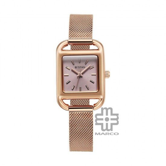 Titan Horizon 95298WM01 Pink Dial Stainless Steel Strap Quartz Women Watch