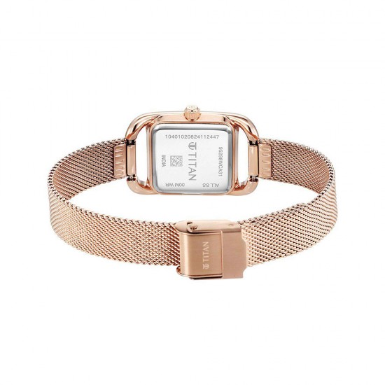 Titan Horizon 95298WM01 Pink Dial Stainless Steel Strap Quartz Women Watch