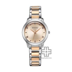 Titan Horizon 95299KM01 Rose Gold Dial Stainless Steel Strap Quartz Women's Watch