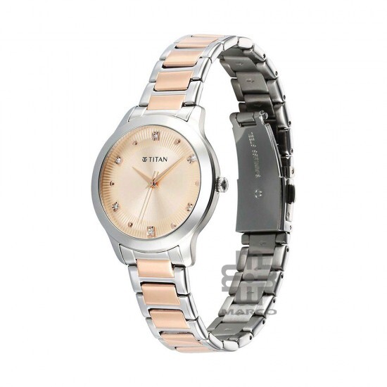 Titan Horizon 95299KM01 Rose Gold Dial Stainless Steel Strap Quartz Women's Watch