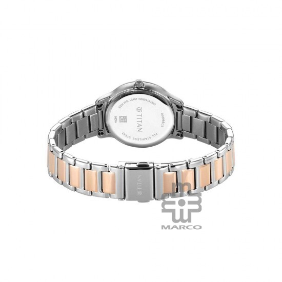 Titan Horizon 95299KM01 Rose Gold Dial Stainless Steel Strap Quartz Women's Watch