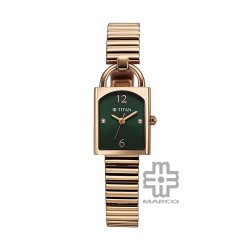 Titan Metro 95303WM01 Green Dial Stainless Steel Strap Women Watch