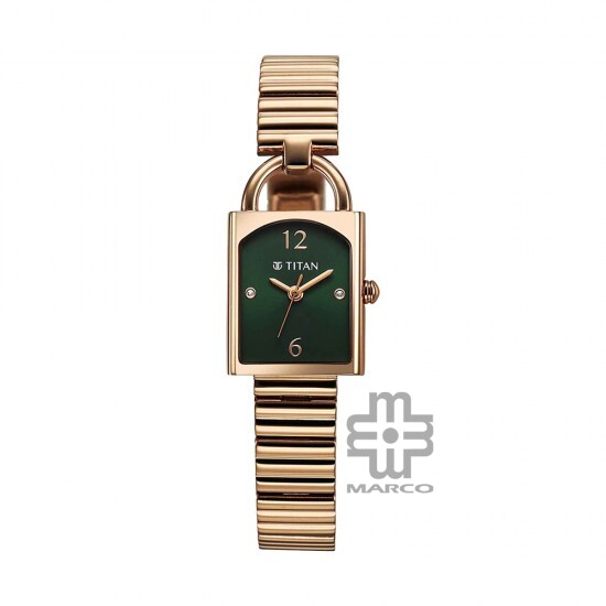 Titan Metro 95303WM01 Green Dial Stainless Steel Strap Women Watch