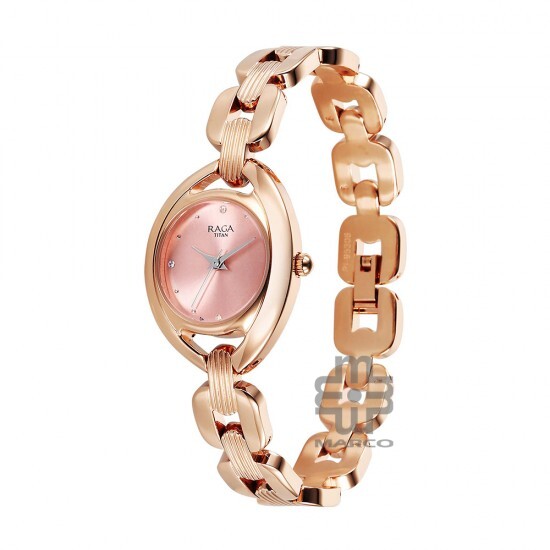 Titan Raga Showstopper 95306WM01 Pink Dial Metal Strap Quartz Women's Watch
