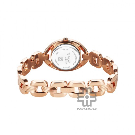 Titan Raga Showstopper 95306WM01 Pink Dial Metal Strap Quartz Women's Watch