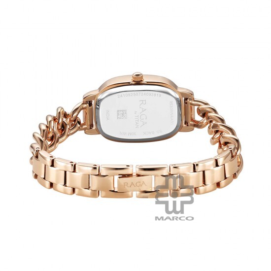 Titan Raga Showstopper 95309WM01 Rose Gold Dial Metal Strap Quartz Women's Watch