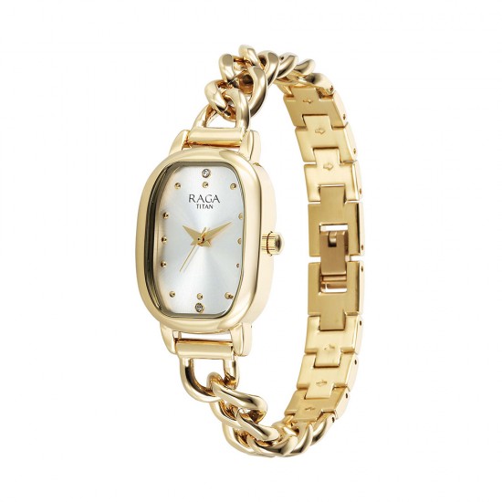 Titan Raga Showstopper 95309YM01 Silver Dial Metal Strap Quartz Women's Watch