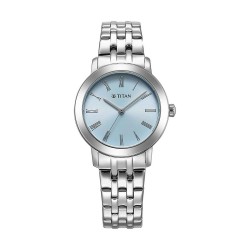 Titan Workmode 95312SM01 Blue Dial Stainless Steel Strap Quartz Women Watch