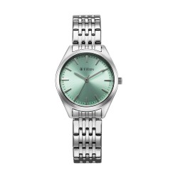 Titan Workmode 95322SM01 Green Dial Stainless Steel Strap Quartz Women Watch