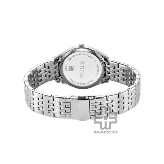 Titan Workmode 95322SM01 Green Dial Stainless Steel Strap Quartz Women Watch