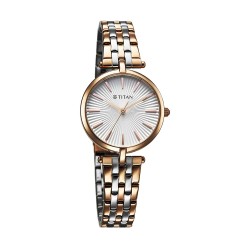 Titan Work Mode 95351KM01 Silver Dial Metal Strap Quartz Women's Watch