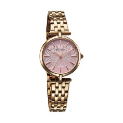 Titan Work Mode 95351WM01 Pink Dial Metal Strap Quartz Women's Watch