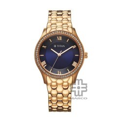 Titan Glamour 95373WM01 Blue Dial Stainless Steel Strap Quartz Women's Watch
