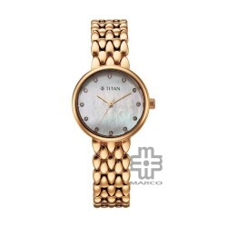 Titan Glamour 95374WM01 Mother of Pearl Dial Stainless Steel Strap Quartz Women's Watch