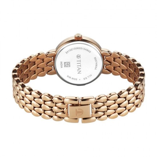 Titan Glamour 95374WM01 Mother of Pearl Dial Stainless Steel Strap Quartz Women's Watch