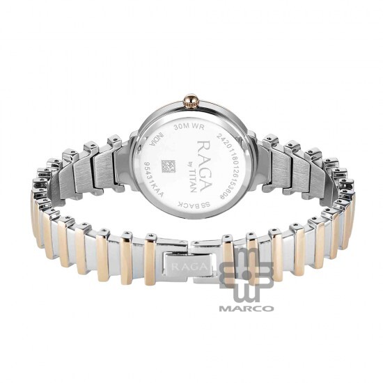 Titan Raga Spotlight 95431KM01 Silver Dial Metal Strap Quartz Women's Watch