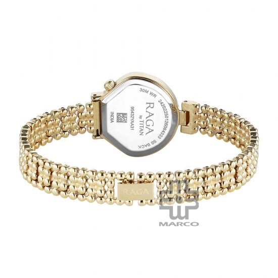 Titan Raga Spotlight 95432YM01 White Dial Metal Strap Quartz Women's Watch