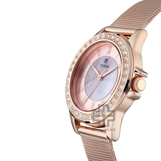 Titan Quartz 9798WM04 Pink Dial Stainless Steel Strap Women Watch Titan Quartz 9798WM04 Pink Dial Stainless Steel Strap Women Watch