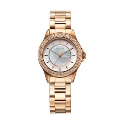 Titan Quartz 9798WM05 Pink Dial Stainless Steel Strap Women Watch