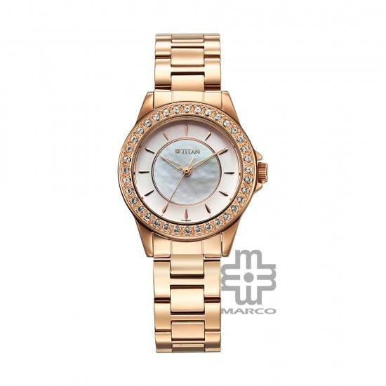 Titan Quartz 9798WM05 Pink Dial Stainless Steel Strap Women Watch Titan Quartz 9798WM05 Pink Dial Stainless Steel Strap Women Watch