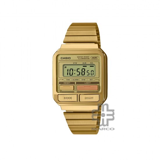 Casio Vintage A120WEG-9A Gold Stainless Steel Band Women / Men / Unisex Watch Casio Vintage A120WEG-9A Gold Stainless Steel Band Women / Men / Unisex Watch