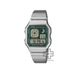Casio Vintage A130WE-3A Silver Stainless Steel Band Men / Women Watch