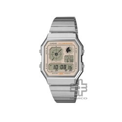 Casio Vintage A130WE-9A Silver Stainless Steel Band Men / Women Watch