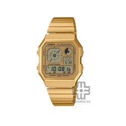 Casio Vintage A130WEG-9A Gold Stainless Steel Band Men Watch