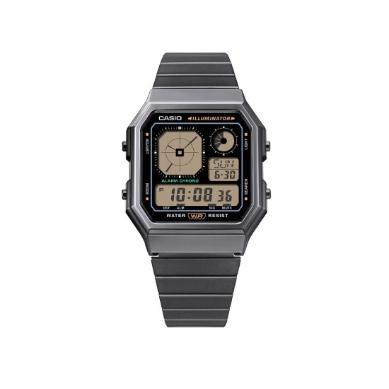 Casio Vintage A130WEGG-1A Black Stainless Steel Band Men Watch Casio Vintage A130WEGG-1A Black Stainless Steel Band Men Watch