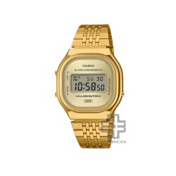 Casio Vintage A140WEG-9A Gold Stainless Steel Band Men / Women Watch