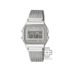 Casio Vintage A158WEM-7 Stainless Steel Mesh Band Men Watch / Women Watch