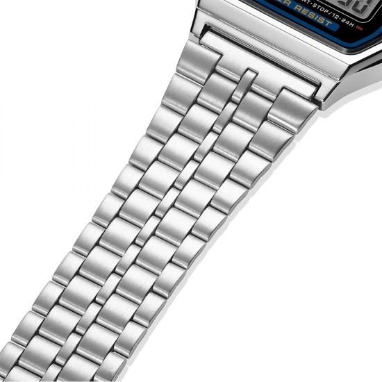 Casio Vintage A159WA-N1 Silver Stainless Steel Band Men Watch / Women Watch