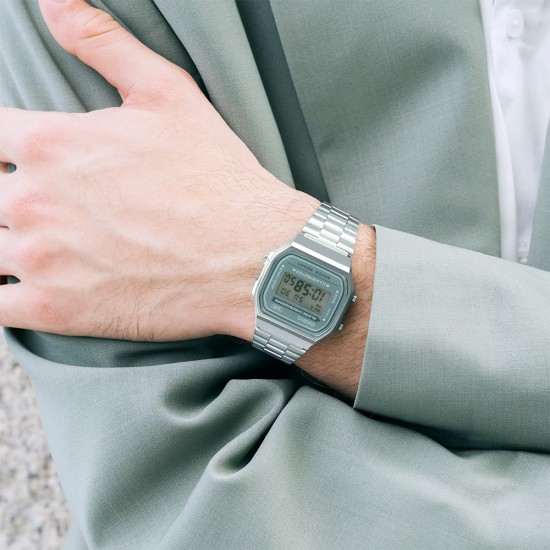 Casio Vintage A168WA-3AY Silver Stainless Steel Band Men Watch / Women Watch Casio Vintage A168WA-3AY Silver Stainless Steel Band Men Watch / Women Watch