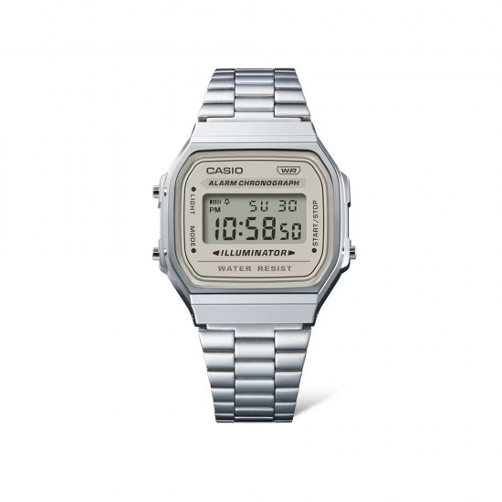 Casio Vintage A168WA-8AY Silver Stainless Steel Band Men Watch / Women Watch