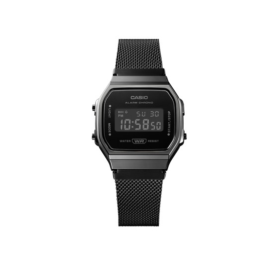 Casio Vintage A168WEMB-1B Black Stainless Steel Mesh Band Men Watch / Women Watch