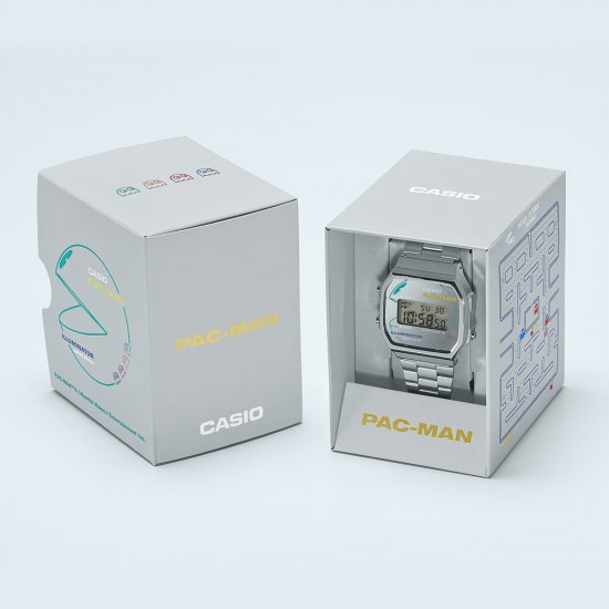 Casio Vintage A168WEPC-7A PAC-MAN Stainless Steel Band Men Watch / Women Watch / Unisex Watch Casio Vintage A168WEPC-7A PAC-MAN Stainless Steel Band Men Watch / Women Watch / Unisex Watch