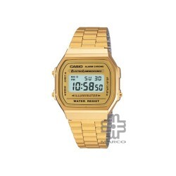 Casio Vintage A168WG-9W Gold Stainless Steel Band Men Watch / Women Watch